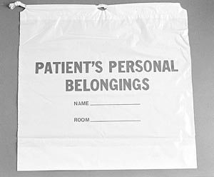 ADI MEDICAL PATIENT PERSONAL BELONGINGS BAGS