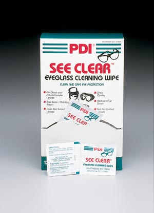 PDI SEE CLEAR EYE GLASS CLEANING WIPES