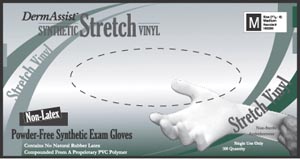 INNOVATIVE DERMASSIST STRETCH VINYL EXAM GLOVES