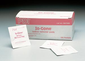 PDI IO-GONE IODINE REMOVER PADS