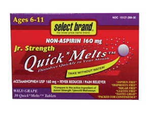 SAJ SELECT BRAND ANALGESIC-QUICKMELTS