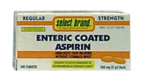 SAJ SELECT BRAND ENTERIC COATED ASPIRIN