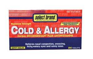 SAJ SELECT BRAND COLD & ALLERGY