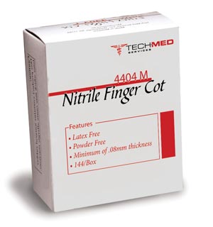 TECH-MED NITRILE FINGER COTS