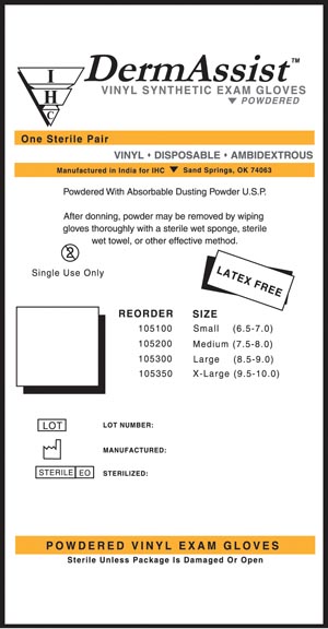 INNOVATIVE DERMASSIST VINYL SYNTHETIC EXAM GLOVES