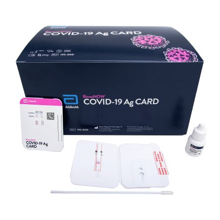 BinaxNOW COVID-19 Ag Card, ABBOTT, OTC, At Home Use, 2 test per kt,  6 kits per cs            